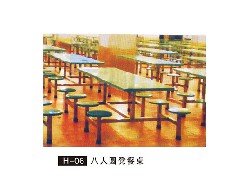 H-06 八人圆凳餐桌