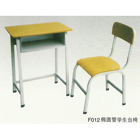 F10椭圆管学生台椅